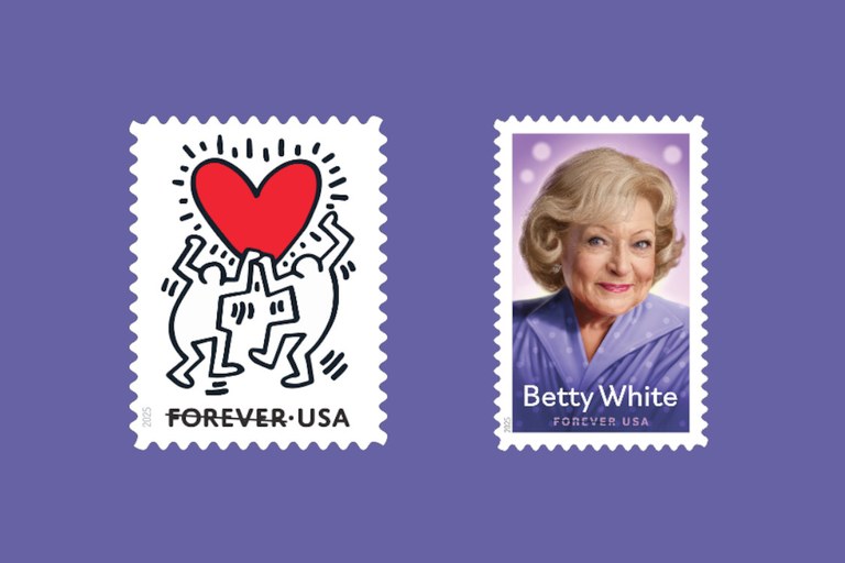 Die US-Post zeigt zwei neue Briefmarken für 2025