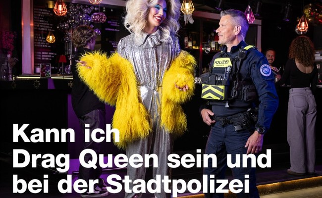 Die Zürcher Stadtpolizei feiert den Pride Month...