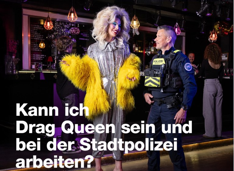 Die Zürcher Stadtpolizei feiert den Pride Month...