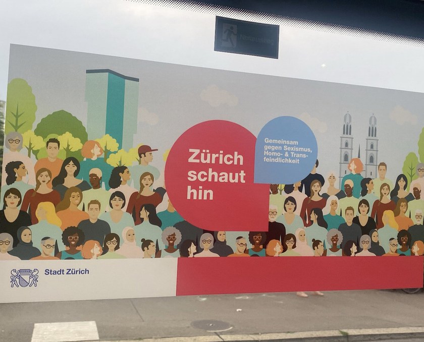 Kampagne gegen LGBTI+ Feindlichkeiten im Zürcher ÖV