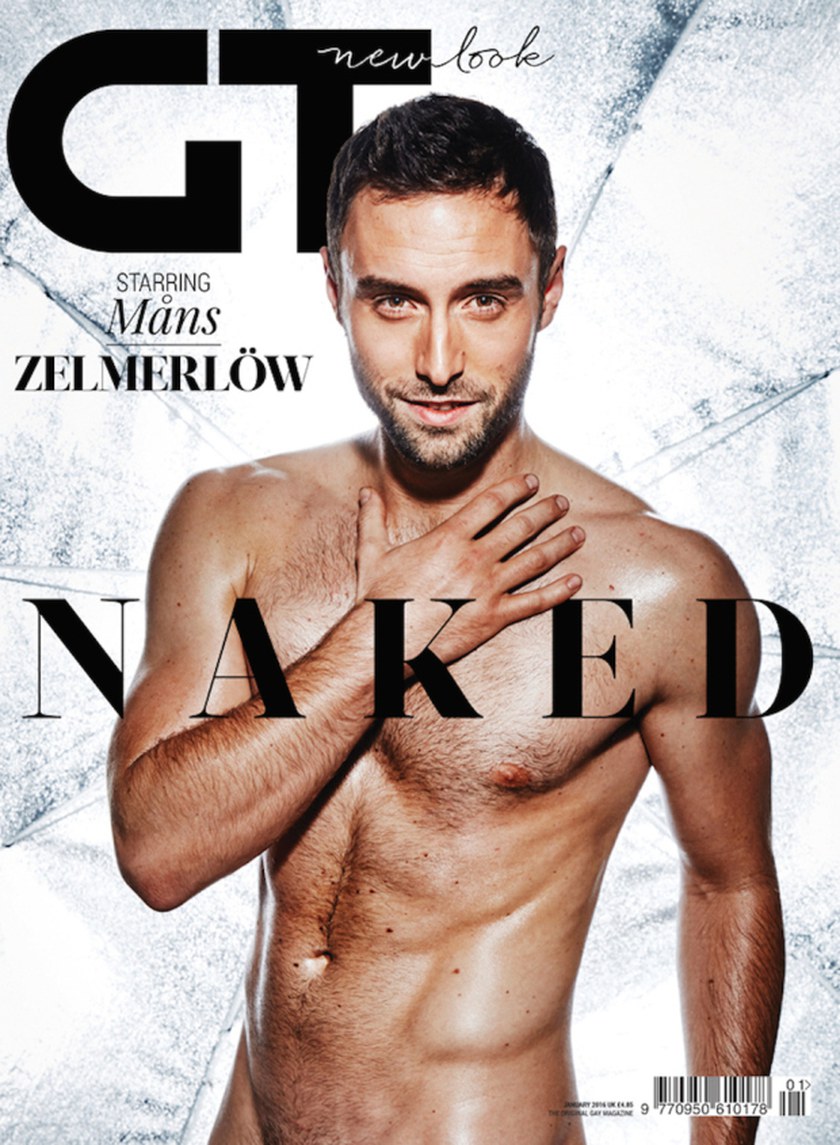 Mans Zelmerlöw covers Gay Times - nackt