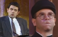 Watch: Als Mister Bean Elton John interviewt hat...