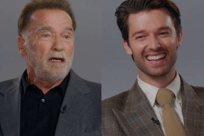 Watch: Arnie über die Nacktszene seines Sohnes: "Your butt sticking out there. And I see the weenie"