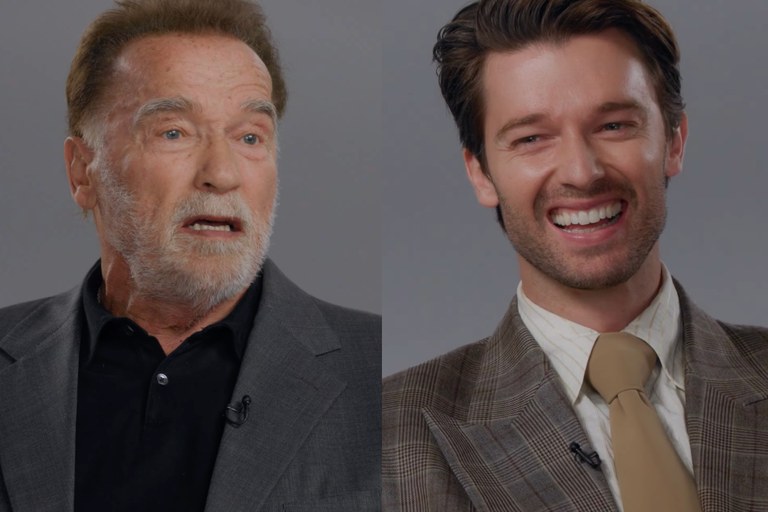 Watch: Arnie über die Nacktszene seines Sohnes: "Your butt sticking out there. And I see the weenie"