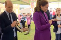 Watch: Die Royals gehen auf Tuchfühlung mit Schlange und Spinne