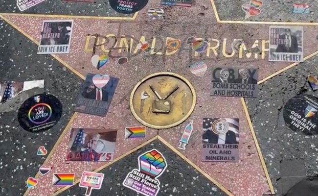 Watch: Donald Trumps Walk Of Fame-Stern nach der Los Angeles Pride
