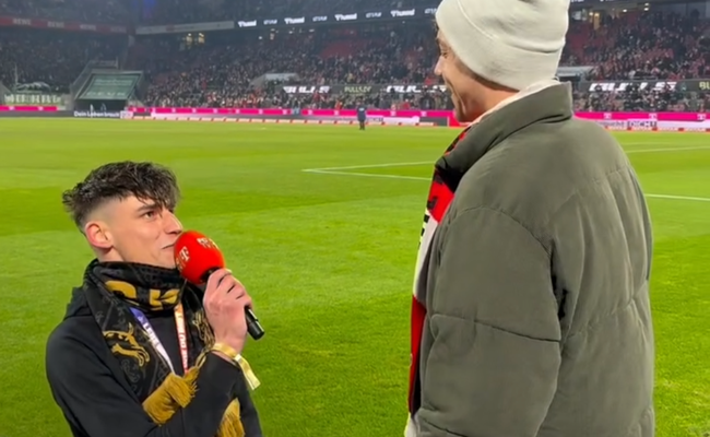 Watch: Ein Heiratsantrag im vollen Fussballstadion des 1. FC Köln