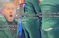 Watch: Ein Kuss & eine "Wardrobe-Malfunction" beim New Yorker 2025/2026-Countdown