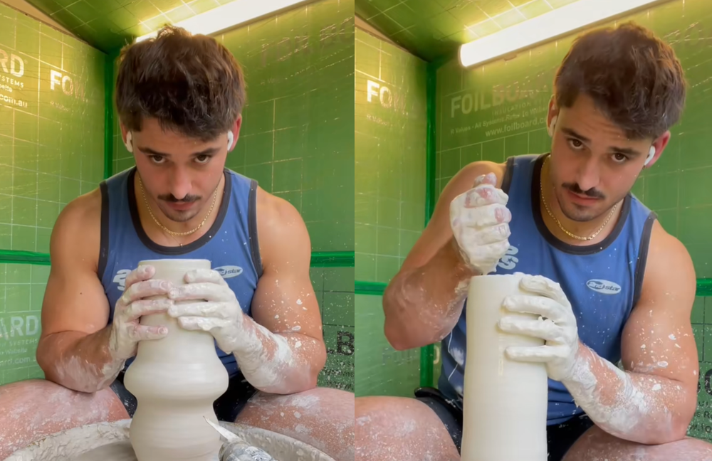Watch: Er macht gerade töpfern so richtig populär... und sexy!