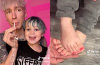Watch: Härziges Video eines Vaters mit seinem Sohn rund um farbige Fingernägel