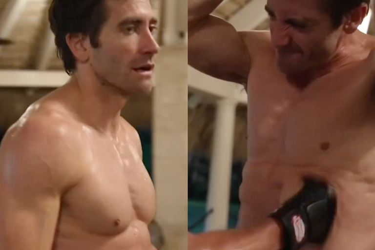 Watch: Jake Gyllenhaal ripped & sweaty