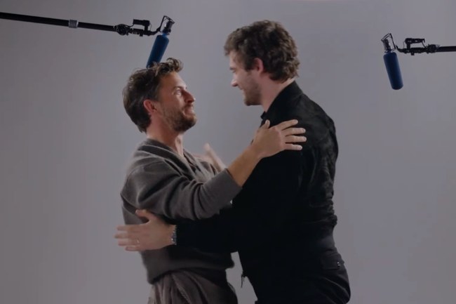 Watch: Jonathan Bailey & David Corenswet - Should we kiss?