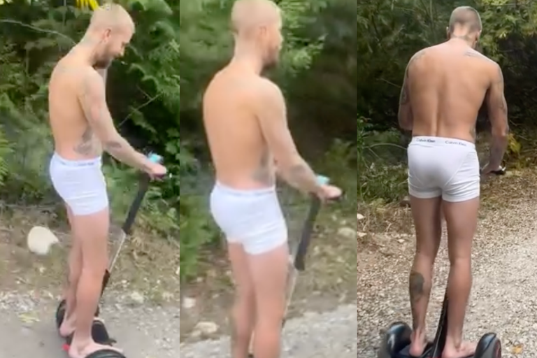 Watch: Justin Bieber, Calvin Kleins und ein Segway