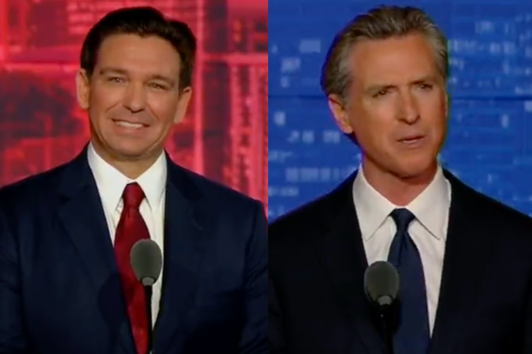 Watch: Newsom geht mit DeSantis hart ins Gericht