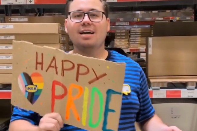 Watch: Pride Schilder kreieren mit Ikea