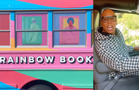 Watch: RuPaul kämpft mit Rainbow Library Bus gegen Bücherverbote