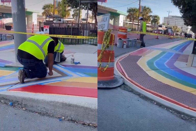 Watch: San Antonio in Texas hat den Pride-Fussgängerstreifen entfernt, aber...