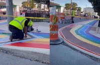 Watch: San Antonio in Texas hat den Pride-Fussgängerstreifen entfernt, aber...