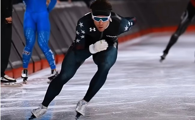 Watch: Schwuler Eisschnellläufer qualifiziert sich für die Olympischen Spiele