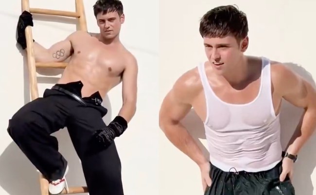 Watch: Tom Daley stand für das Behind The Blinds Magazine vor der Kamera