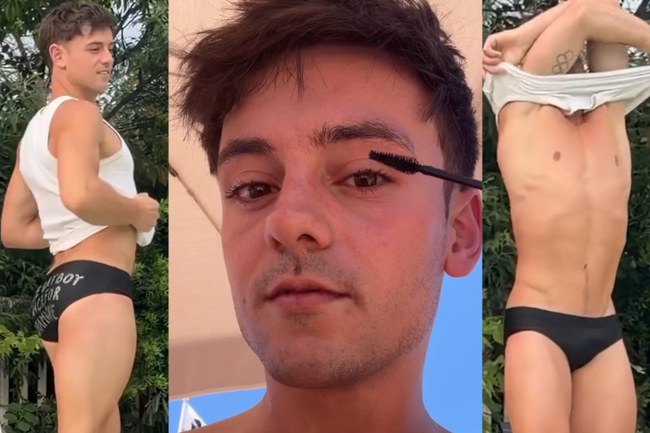 Watch: Tom Daley testet einen Mascara auf Herz und Nieren