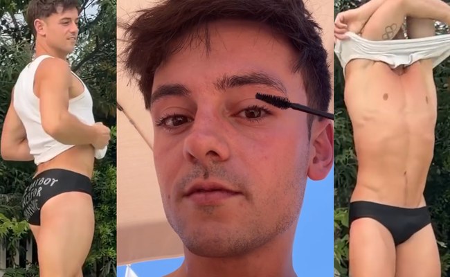 Watch: Tom Daley testet einen Mascara auf Herz und Nieren