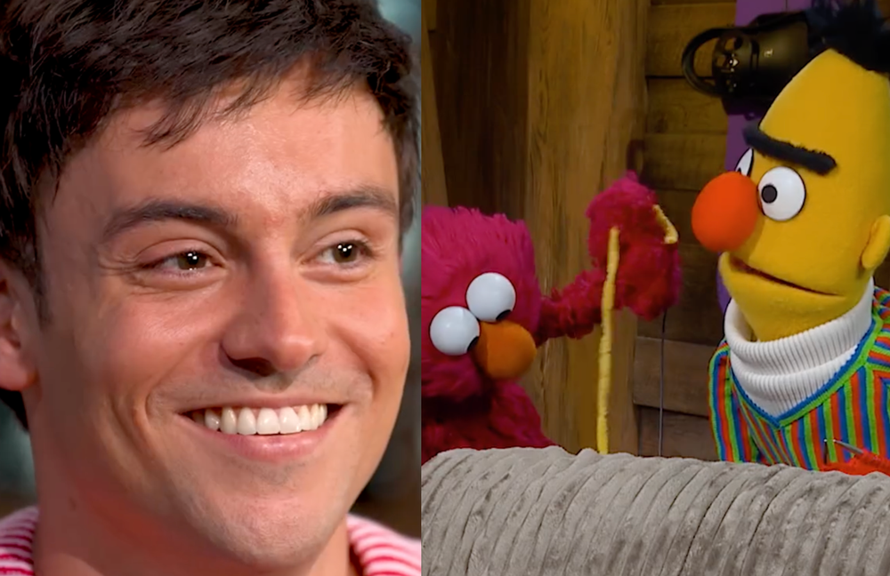 Watch: Tom Daley traf sich für Olympia mit Elmo, Bert und dem Cookie Monster