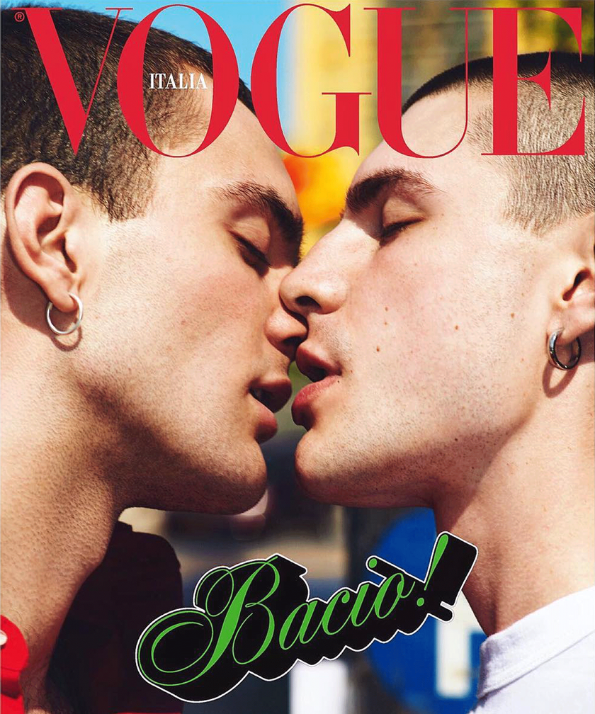 FASHION: Zwei küssende, queere Paare auf dem Cover der September-Vogue Italia