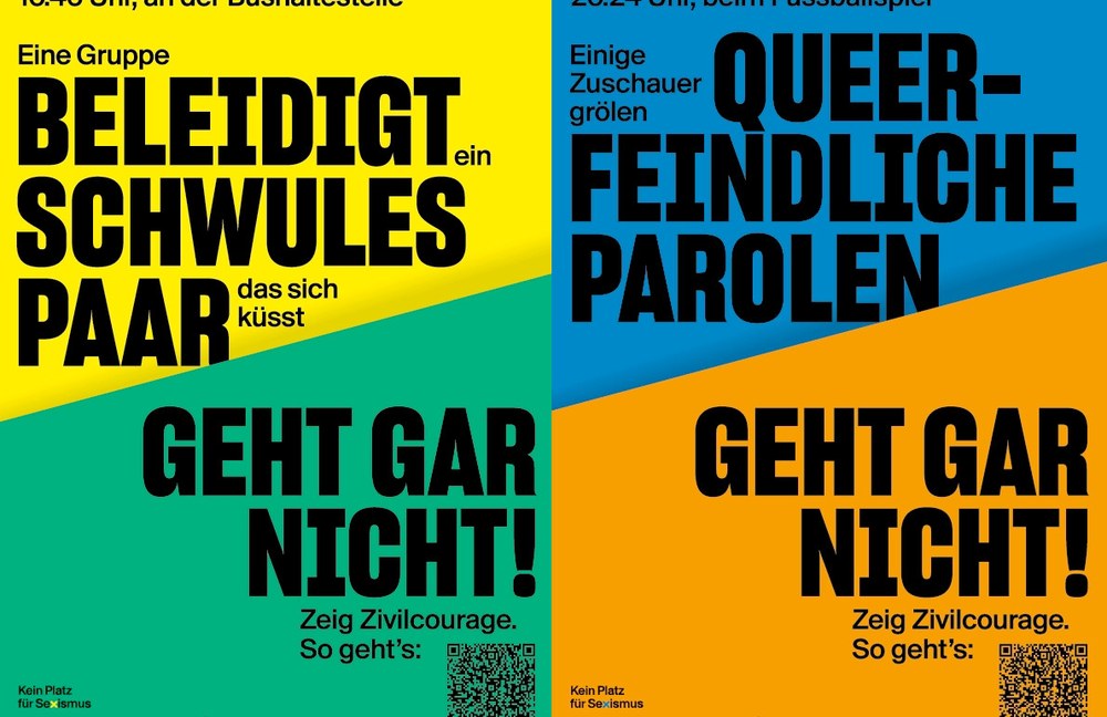 SCHWEIZ: Neue, queerinklusive Kampagne für Zivilcourage in der Ostschweiz