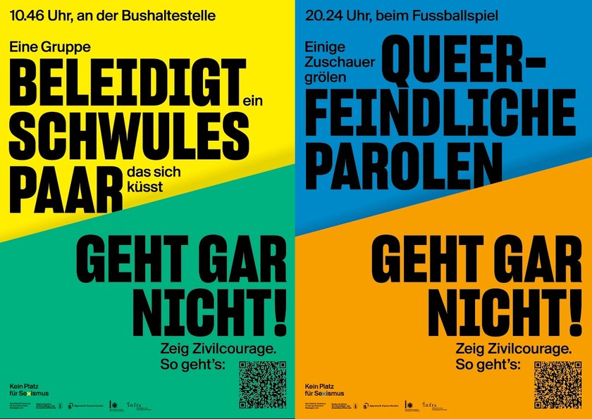 SCHWEIZ: Neue, queerinklusive Kampagne für Zivilcourage in der Ostschweiz
