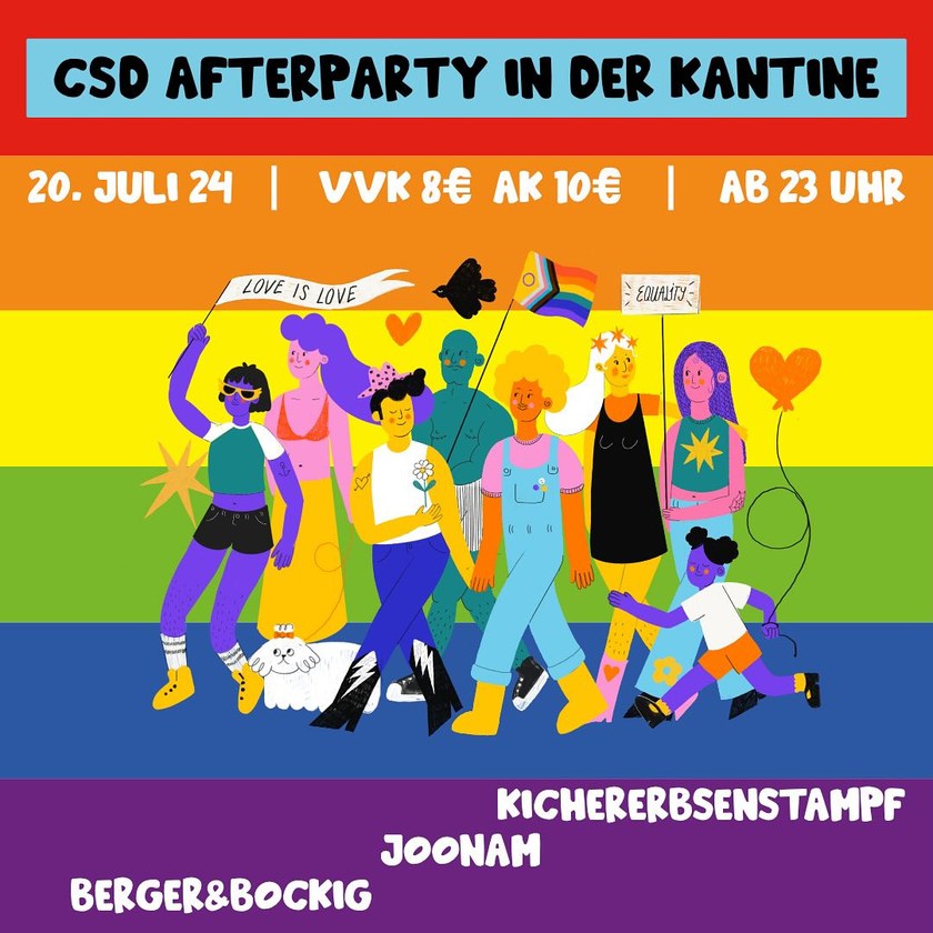 CSD Afterparty in der Kantine