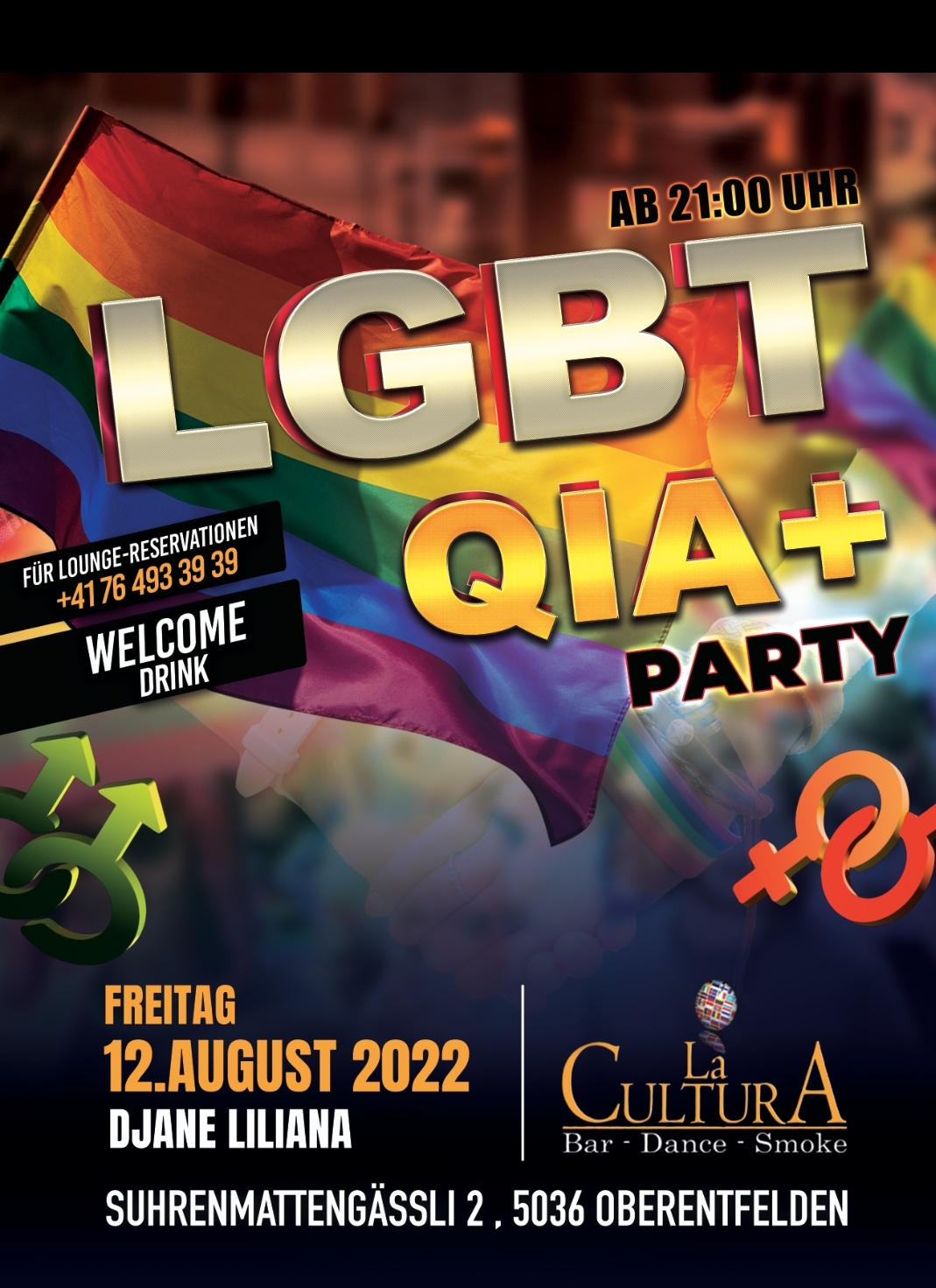 LGBT Party @ La Cultura — GAY.CH · Alles Bleibt Anders!